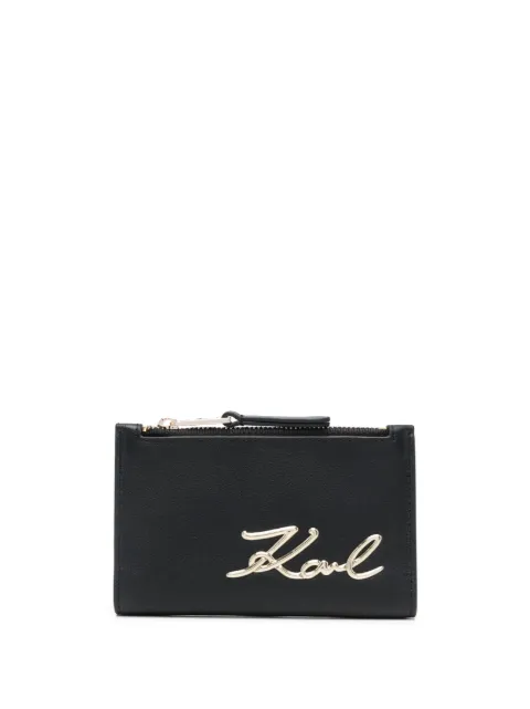 Karl Lagerfeld Signature Slim bi-fold card holder Black 240W3201997