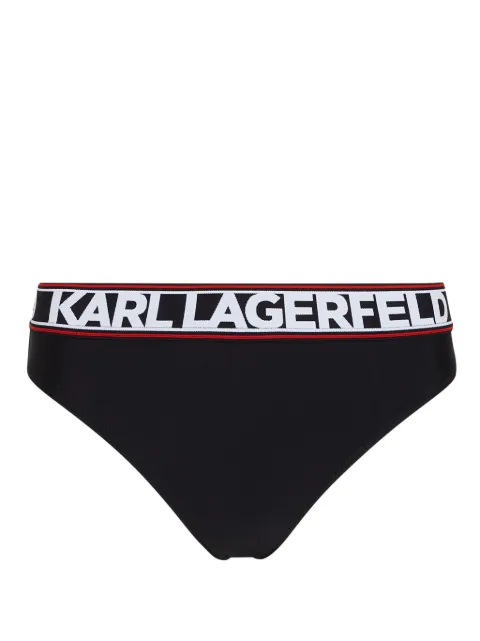 Karl Lagerfeld logo-waistband bikini bottoms Black 240W2222999