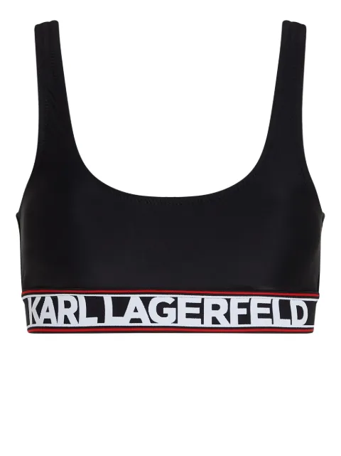 Karl Lagerfeld logo-underband bikini top Black 240W2221999
