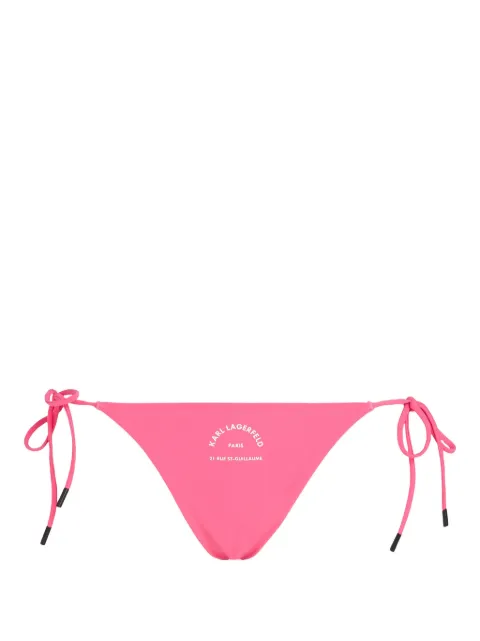 Karl Lagerfeld Rue St.Guillaume-print low-rise bikini bottoms Pink 230W2216575
