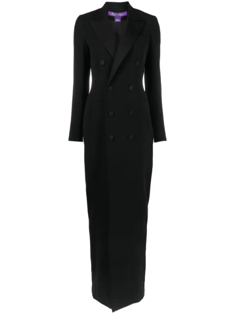 Ralph Lauren Collection double-breasted suit maxi dress Black 290759536002