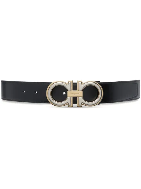 Ferragamo reversible and adjustable Gancini belt Black 764187