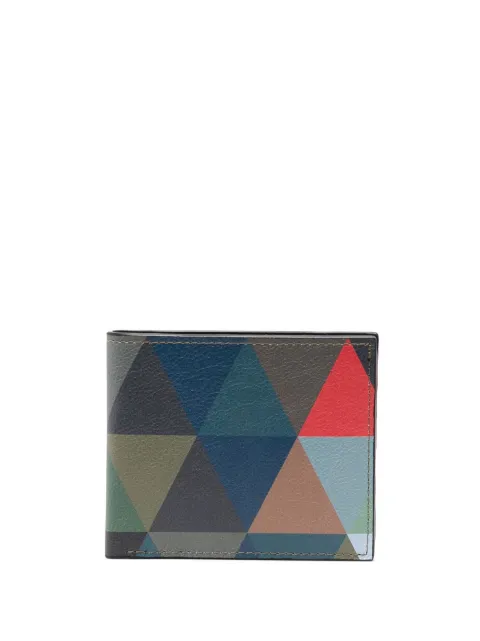 Leathersmith of London geometric-pattern pebbled leather wallet Blue LASCWGP
