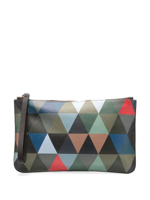 Leathersmith of London geometric-pattern pebbled leather wallet Blue LAPGP