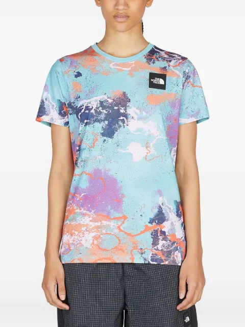 The North Face abstract-print T-shirt Blue NF0A7X3F