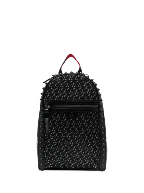 Christian Louboutin spike-embellished leather backpack White 32350145270