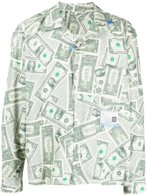 Maison MIHARA YASUHIRO Dollar Bill long-sleeve shirt Neutrals A11SH073