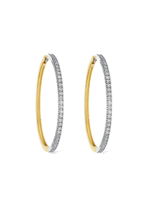Delfina Delettrez 18K white and yellow gold hoop earrings Gold ACE5017A