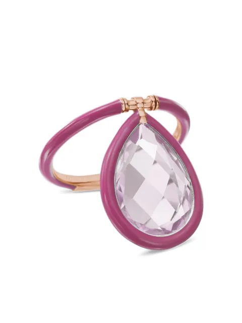 Nina Runsdorf large rose quartz flip ring Pink NRR3892
