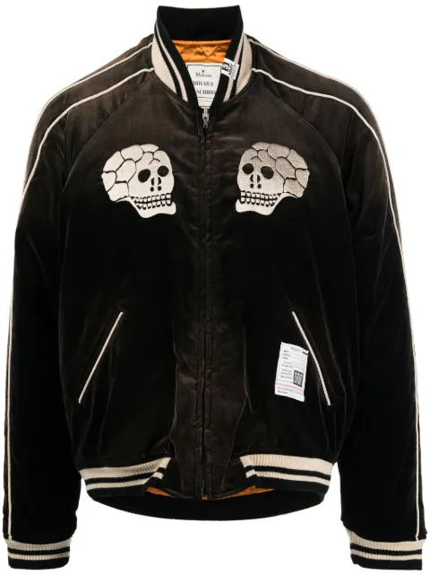 Maison MIHARA YASUHIRO Souvenir velvet bomber jacket Brown J11BL061