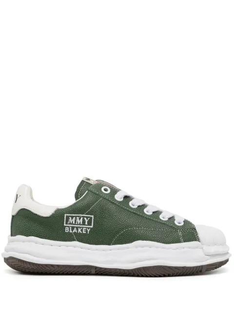 Maison MIHARA YASUHIRO Blakey OG Sole leather sneakers Green A11FW717