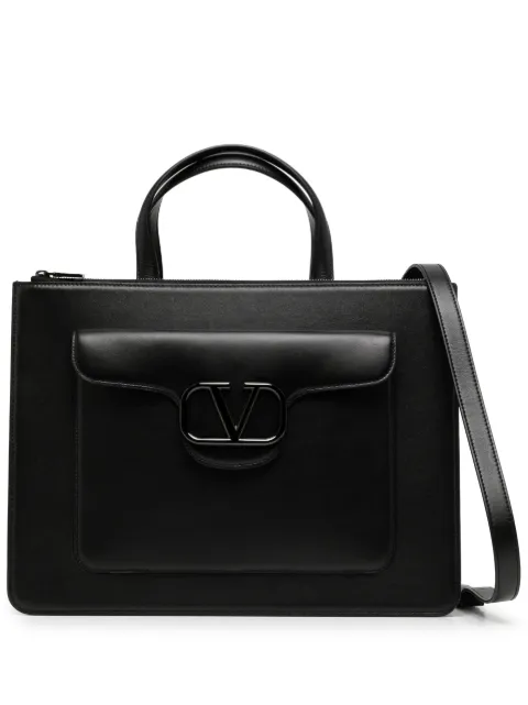 Valentino Garavani V-Logo leather briefcase Black YB0B83VTQ