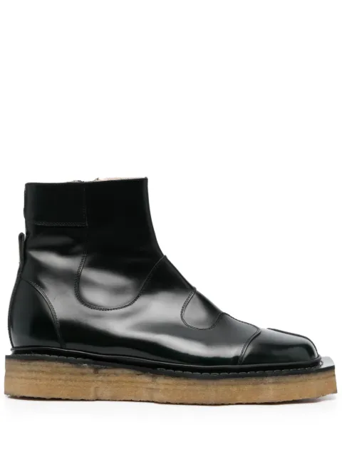 Henrik Vibskov Enzo driver ankle boots Green AW23STUDA908