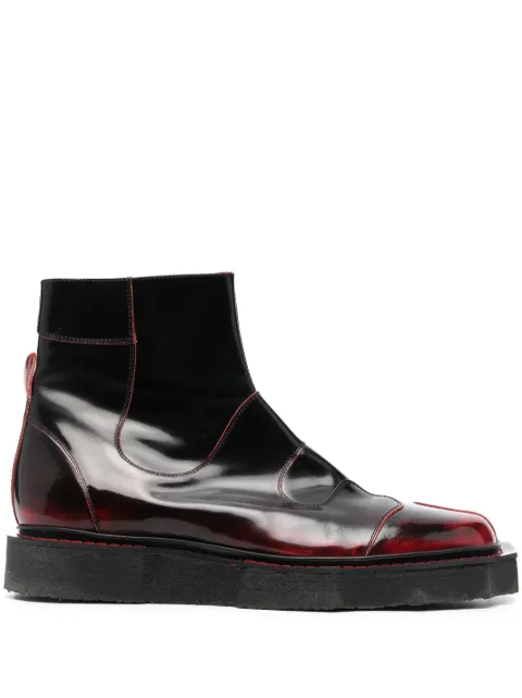 Henrik Vibskov Enzo leather ankle boots Red AW23STUDA908