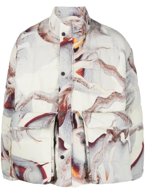 Henrik Vibskov Tabasco graphic-print jacket Neutrals AW23STUDM607