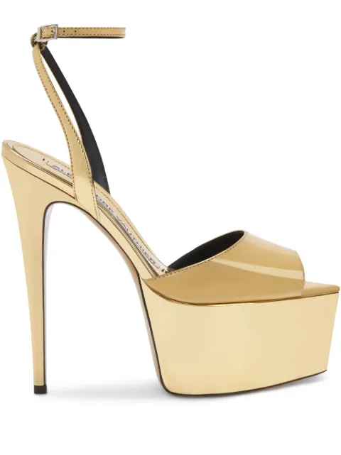 Alexandre Vauthier open-toe buckled sandals Gold AVE3001001