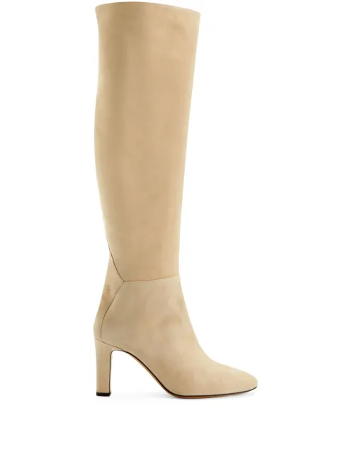 Alexandre Vauthier 100mm panelled knee-high boots Neutrals AVI1810001