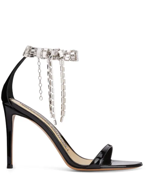 Alexandre Vauthier Tiffany 105mm crystal-embellished sandals Black AVI1021003