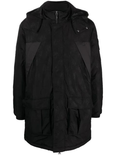 Ea7 Emporio Armani logo-patch hooded jacket Black 6RPK02PNEFZ