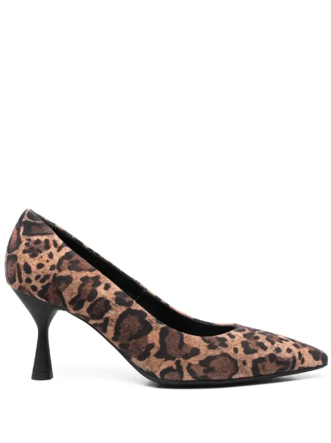 AGL Isolde 80mm leopard-print pumps Black D250037PCKB129G112