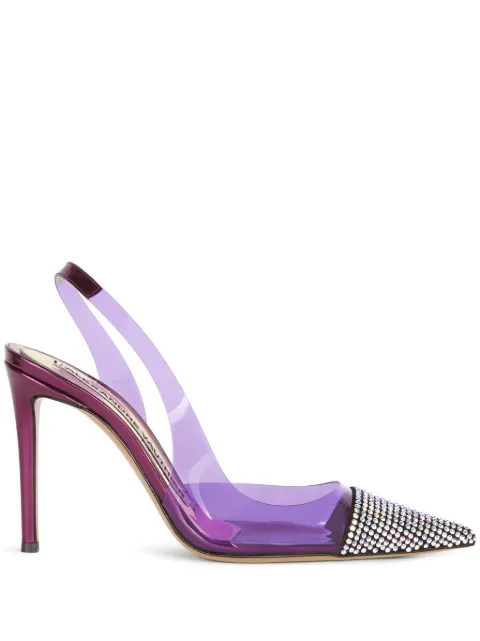 Alexandre Vauthier Amber Ghost 105mm slingback pumps Purple AVI1500004
