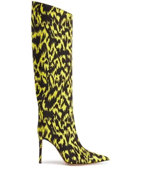 Alexandre Vauthier Alex 110mm graphic-print boots Black AVI1800049