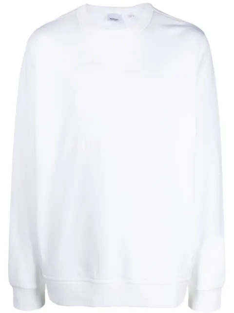 Burberry flocked-logo cotton sweatshirt White 8072758