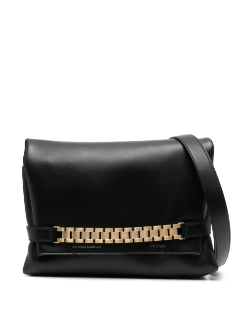 Victoria Beckham mini Chain Pouch leather clutch Black B223AAC004769A