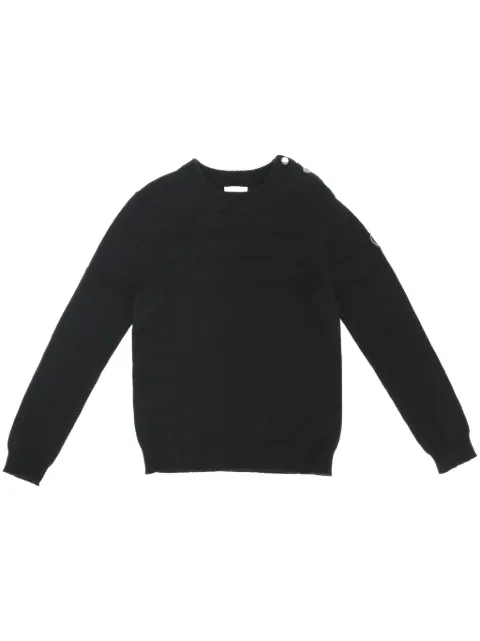 Jean Paul Gaultier Pre-Owned 1990 logo-appliqué wool jumper Black JPGA250MMC