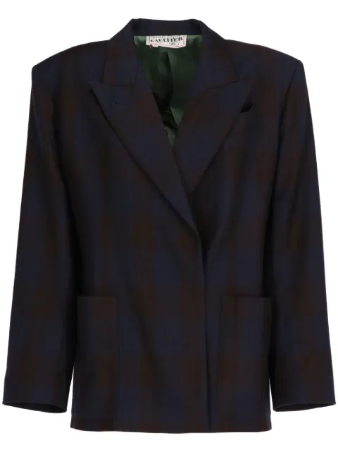 Jean Paul Gaultier Pre-Owned 1980 checked wool blazer Brown JPGA600GR