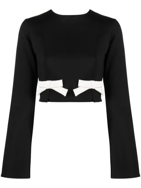 Viktor & Rolf bow-detail cropped top Black ET0453299123