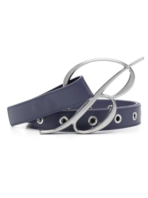 Blumarine logo-buckle leather belt Purple 2W173A