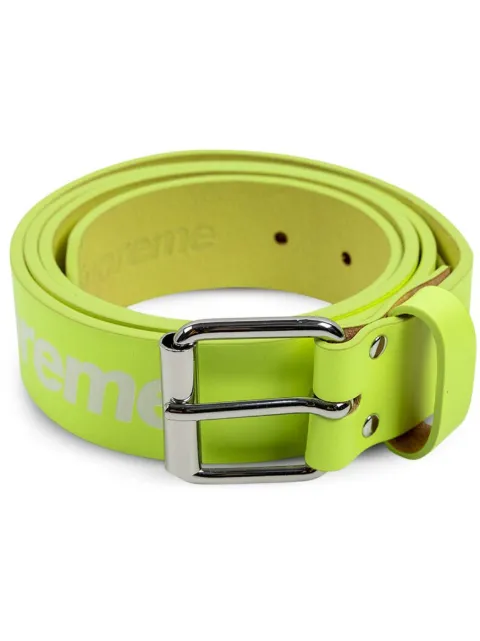 Supreme Repeat leather "Flourescent Yellow" belt Green SU23224