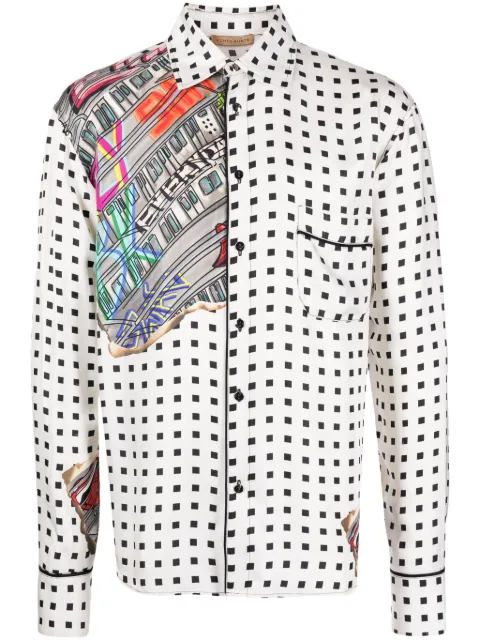 ROMEO HUNTE The Gender Neutral silk shirt White FW23S04