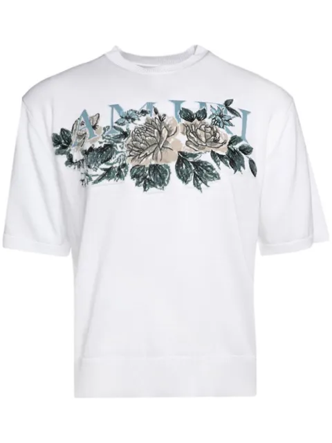 AMIRI logo-print cotton T-shirt White PF23MKS008