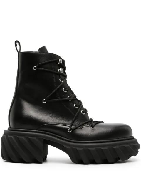 Off-White Tractor Motor leather boots Black OWID040F23LEA0011010