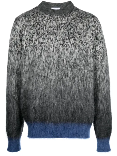 Off-White Arrows-print degradé-effect jumper Grey OMHE169F23KNI0011169