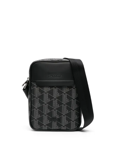 Lacoste The Blend monogram-print messenger bag Black NH4410LX