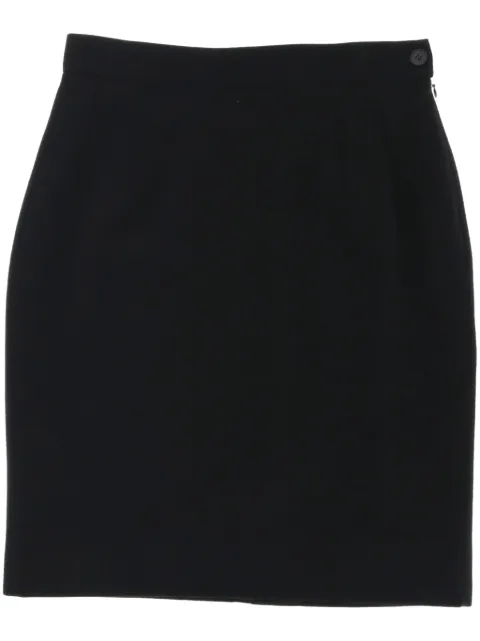 Saint Laurent Pre-Owned 1990s wool pencil skirt Black YV250SAN