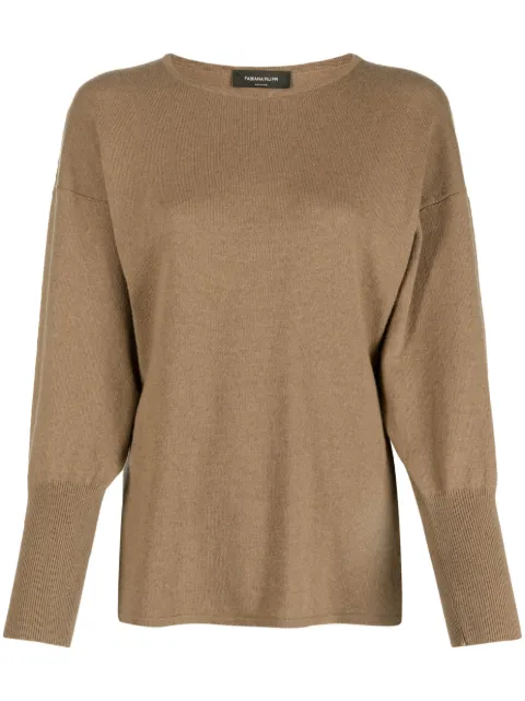 Fabiana Filippi fitted-cuffs sweater Brown MAD213F0180000N128