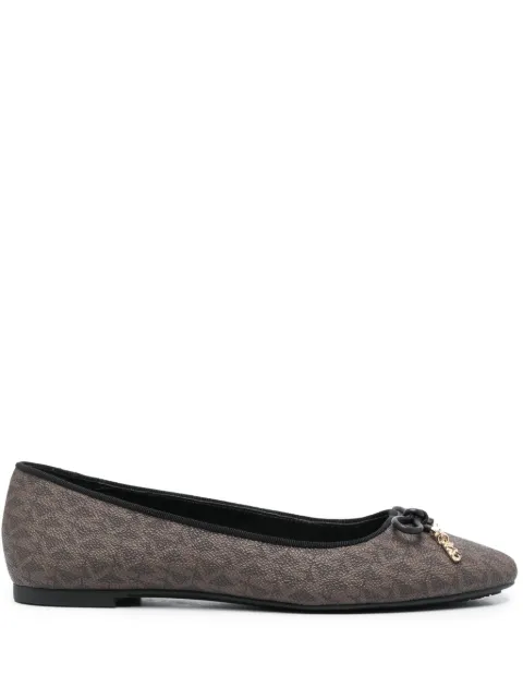 Michael Michael Kors Nori leather ballerina shoes Brown 40F3NRFP1B