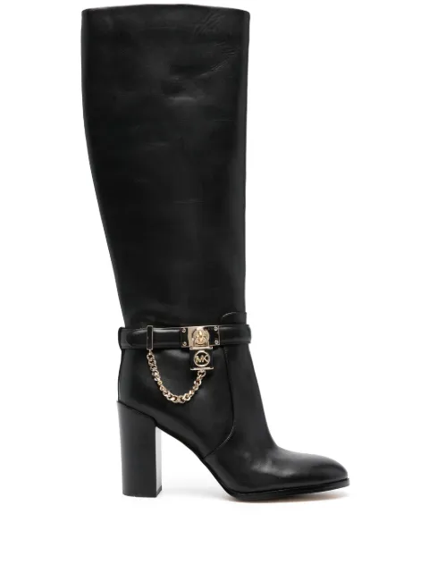 Michael Michael Kors Hamilton 100mm leather boots Black 40F3HAHB5L