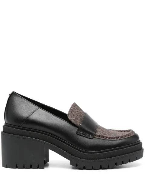 Michael Michael Kors Rocco 75mm monogram-print loafers Black 40F3RCMP1B