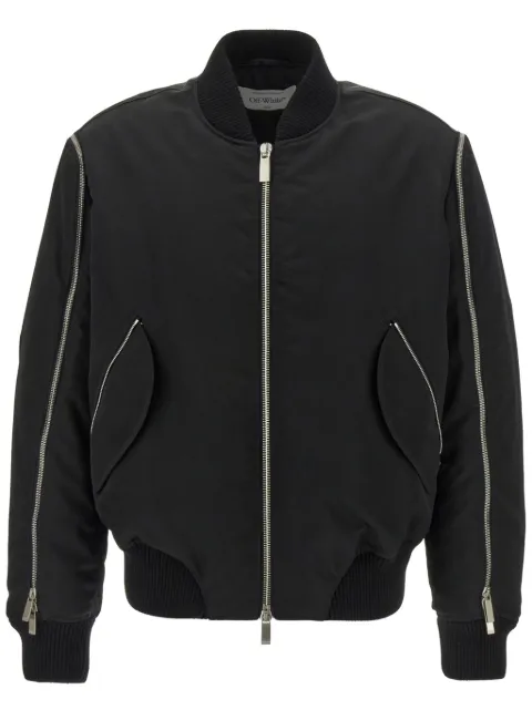 Off-White zip-up bomber jacket Black OMEH052F23FAB0011010