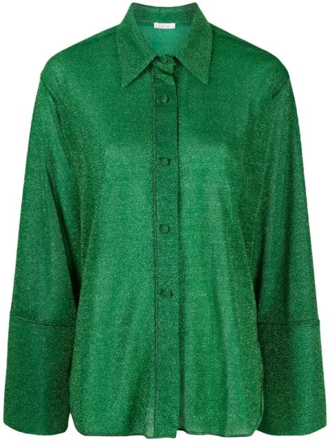 Oséree Lumière buttoned shirt Green LSF235