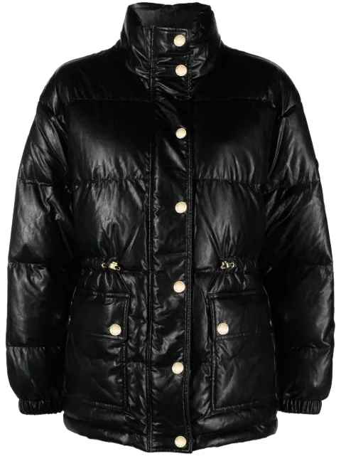 Michael Michael Kors faux-leather puffer jacket Black MF320C35TR