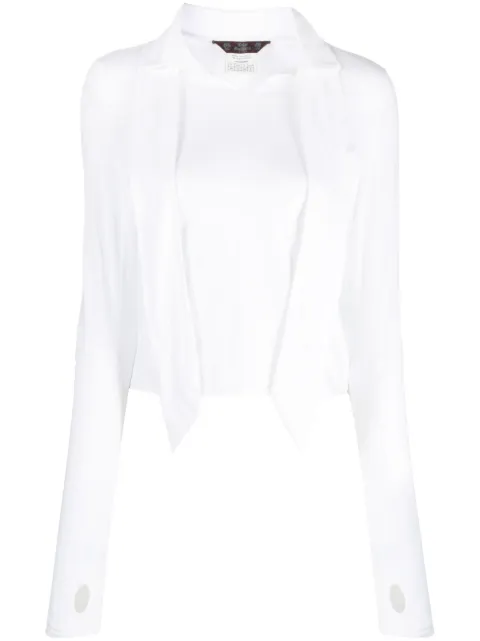 John Galliano Pre-Owned 1990 bow-detail cotton blouse White HOLAGAL123