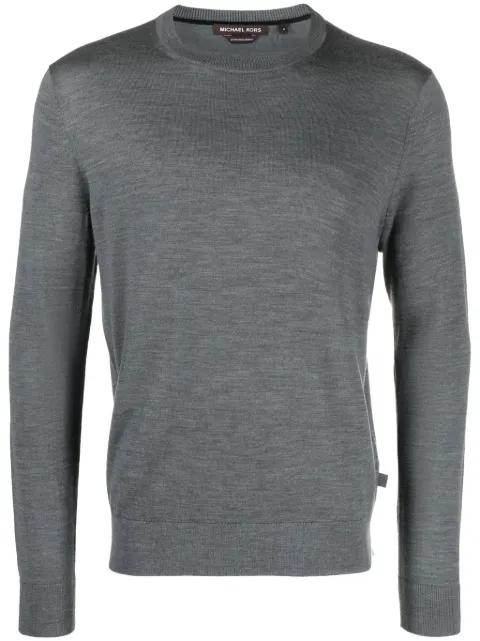 Michael Kors crew-neck merino wool jumper Grey CR1601Y7AP