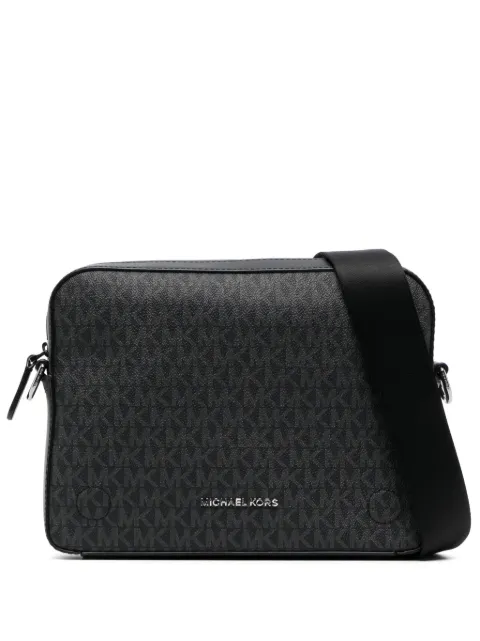 Michael Kors Dual monogram leather crossbody Black 33F3LHDC5B