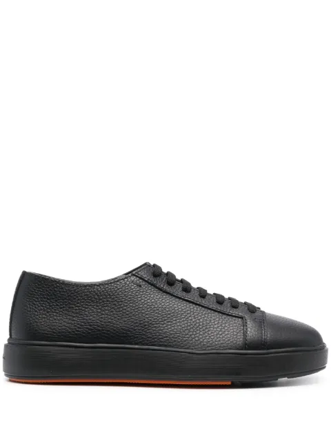 Santoni leather low-top sneakers Black MBCD21571NEANMMDN01
